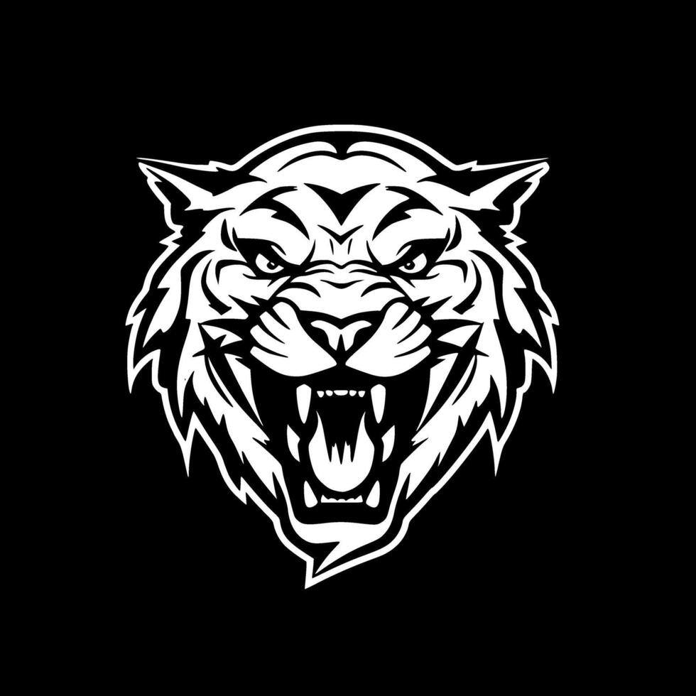 tigre, minimalista y sencillo silueta - vector ilustración