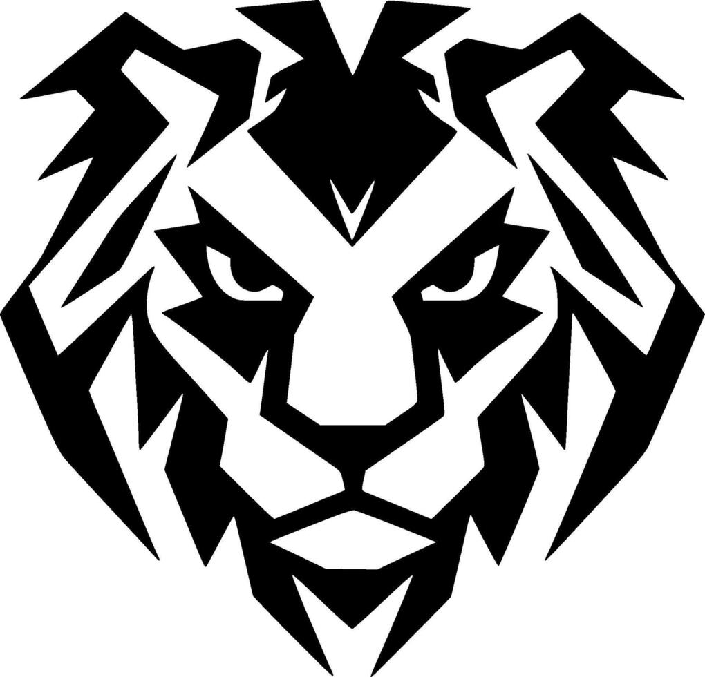 Tiger, Minimalist and Simple Silhouette - Vector illustration
