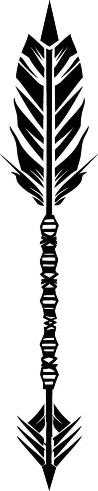 AI generated Silhouette single line arrow black color only vector