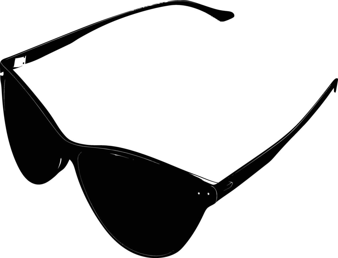 ai generado silueta Gafas de sol negro color solamente vector