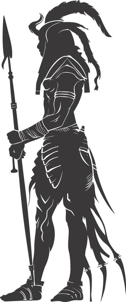 AI generated silhouette pharaoh the egypt mythical creature black color only vector