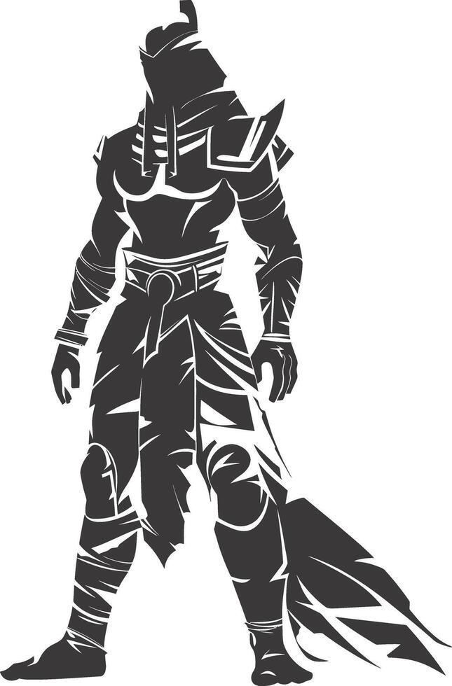 AI generated silhouette pharaoh the egypt mythical creature black color only vector