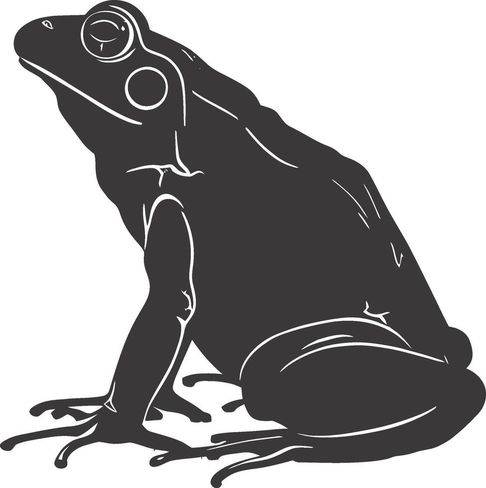 AI generated Silhouette frog black color only full body vector