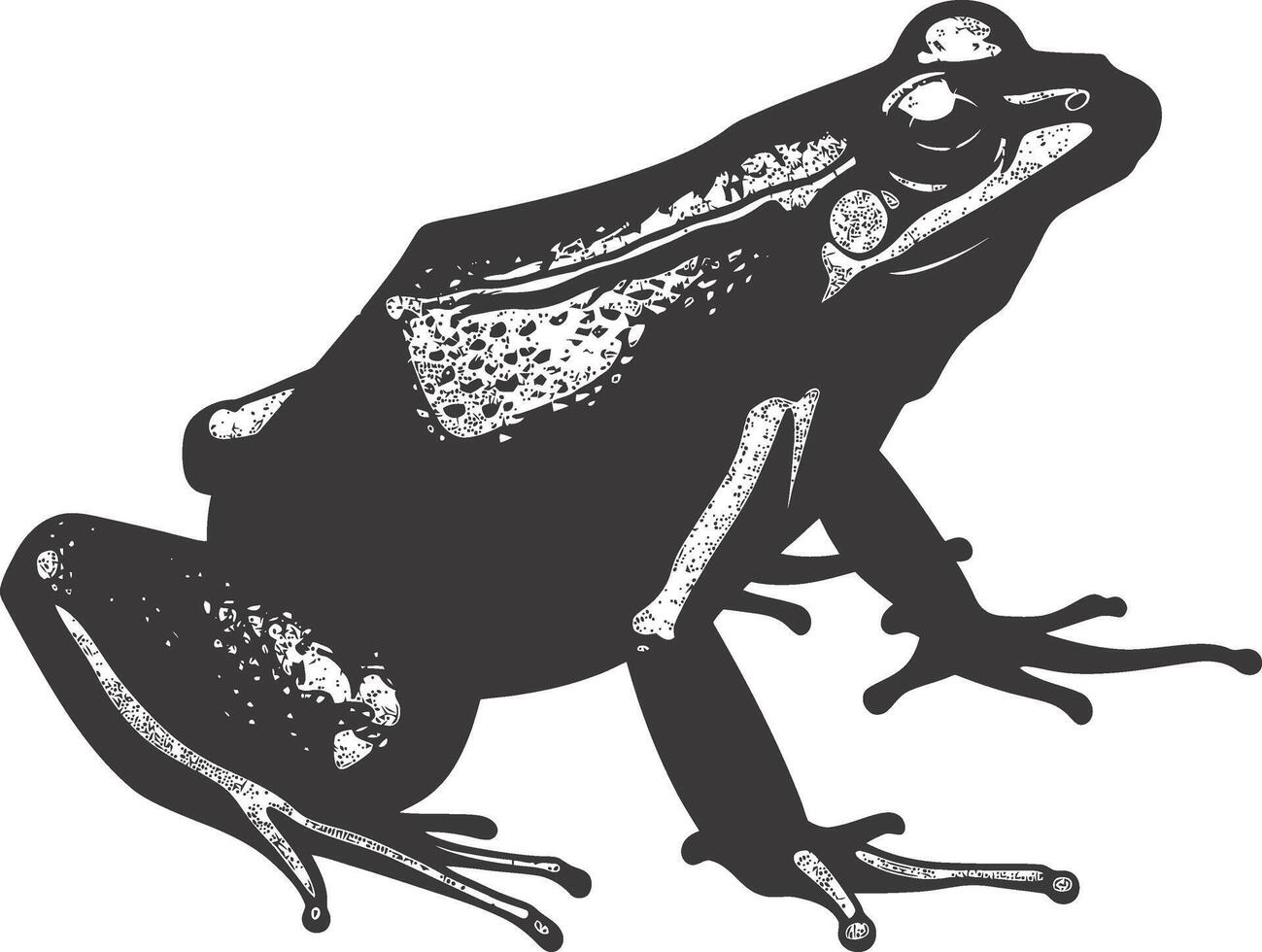 AI generated Silhouette frog black color only full body vector