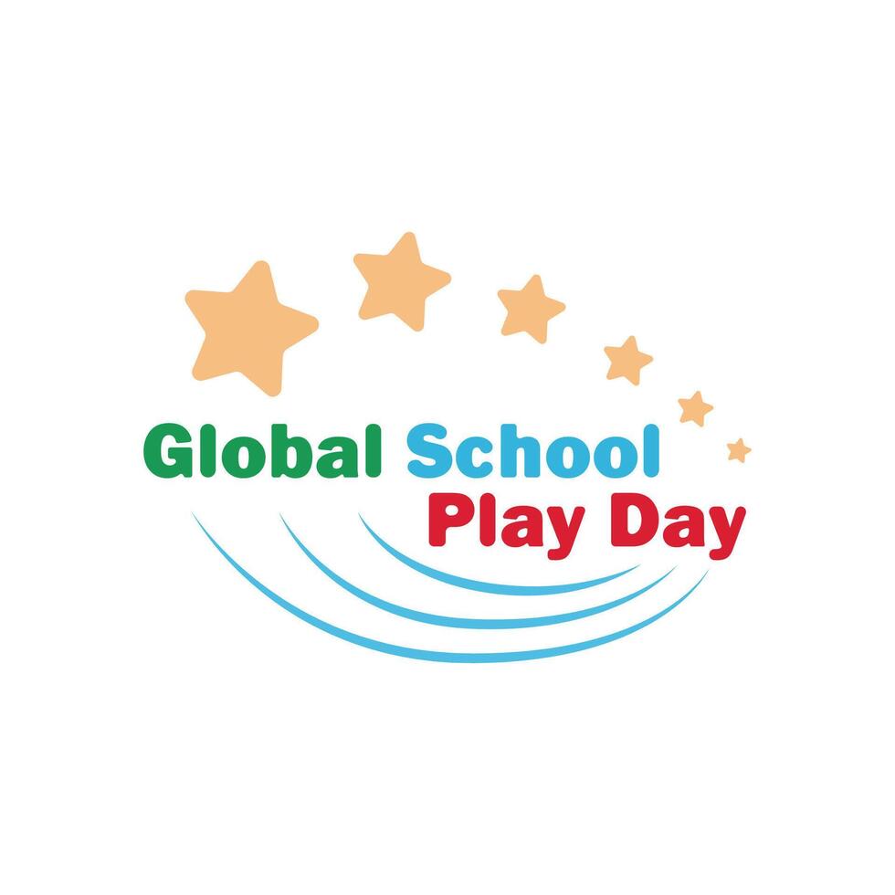 global school play day logo vector illustration