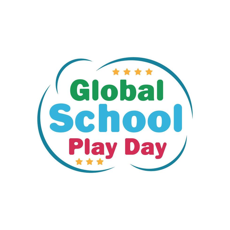 global school play day logo vector illustration