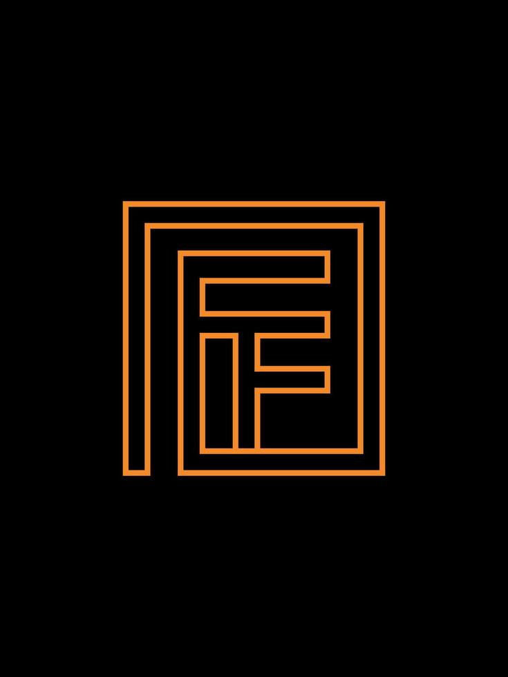 ff monogram logo vector