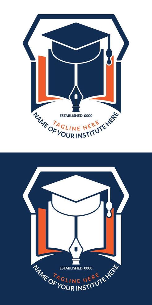 Education logo and school badge design template vector