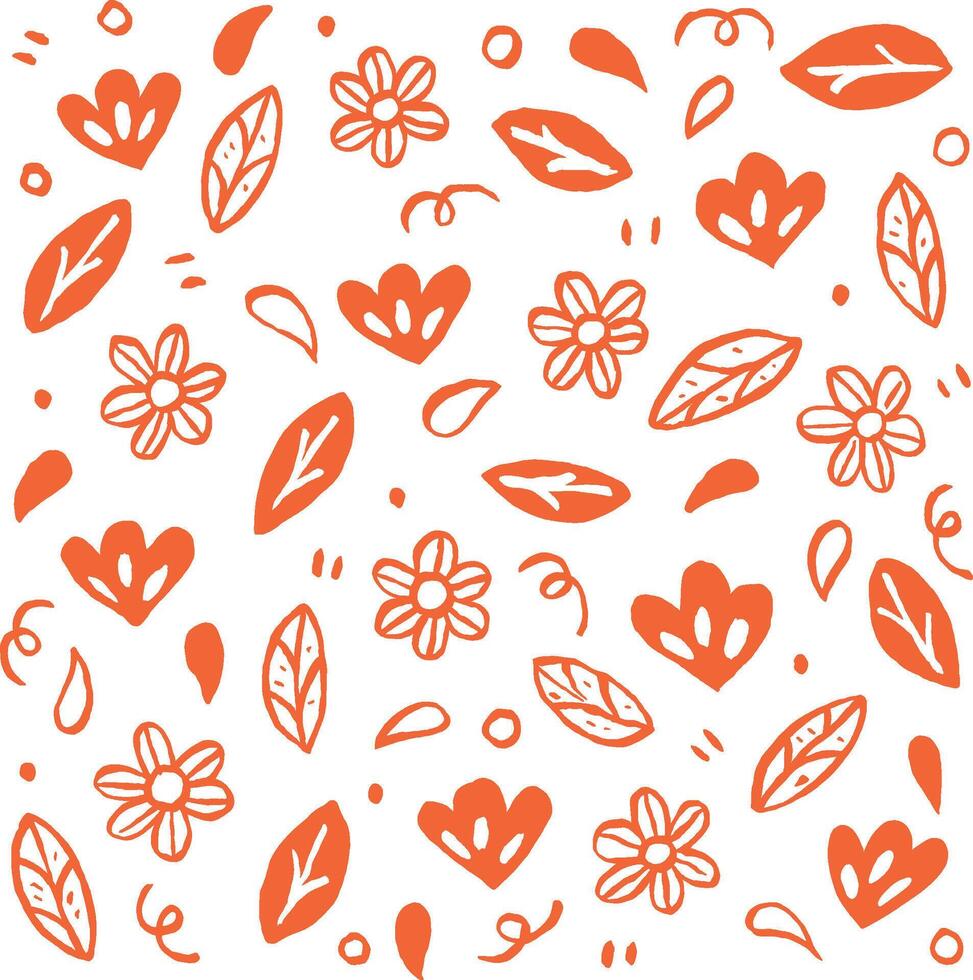 Cute Colorful and Bright Leaves Pattern vector