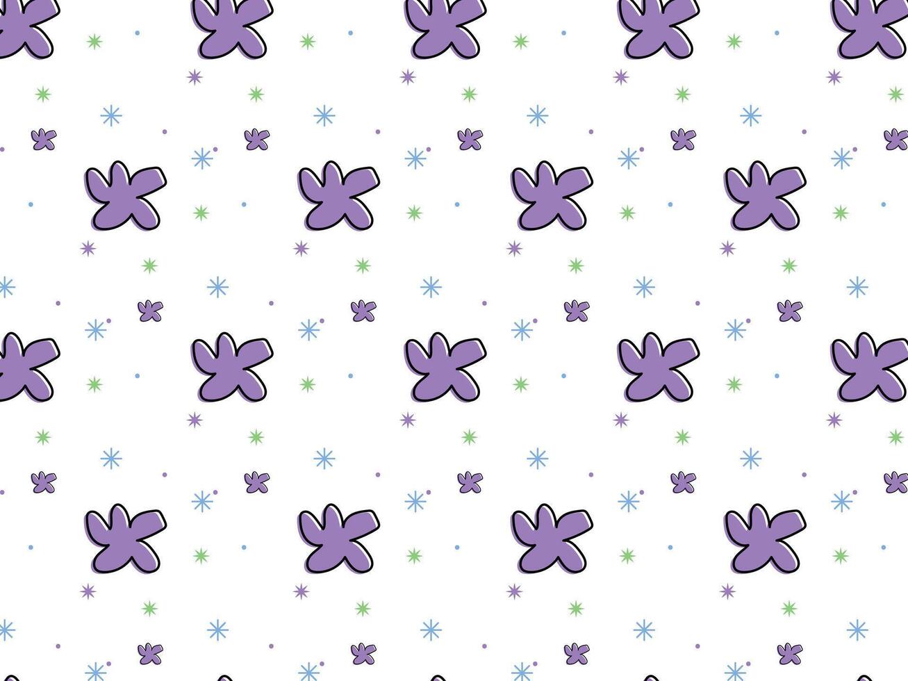 hand-drawn childish cartoon fabric background pattern vector