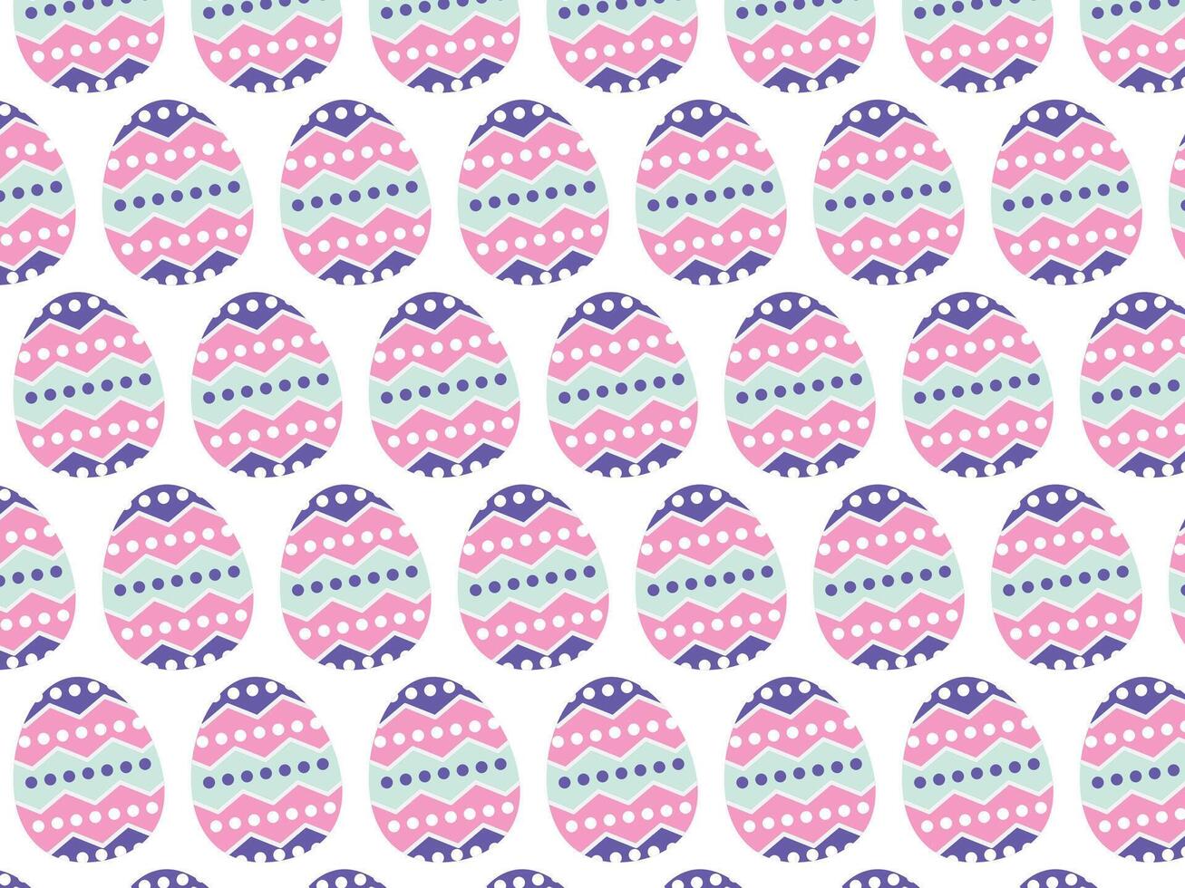 Seamless pattern with Easter eggs. Cute vector background.