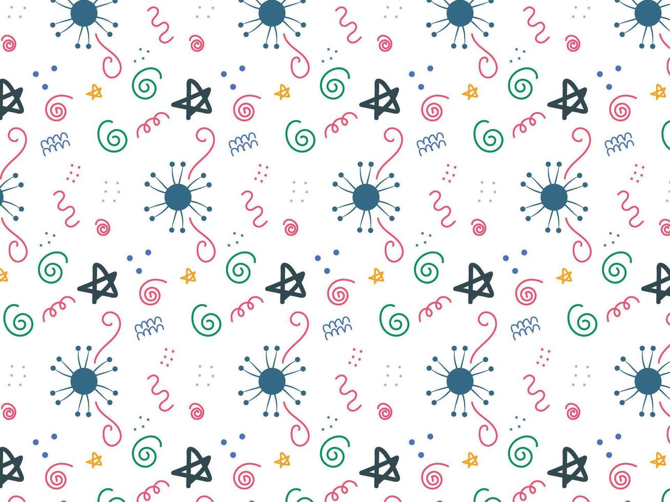 abstract hand-drawn doddle retro hipster background pattern vector