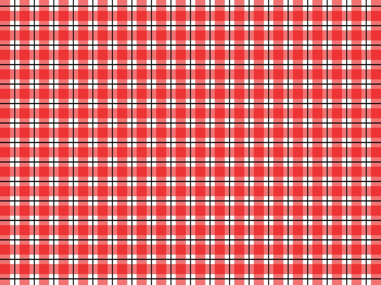 Seamless plaid pattern in red and white. Vector illustration.