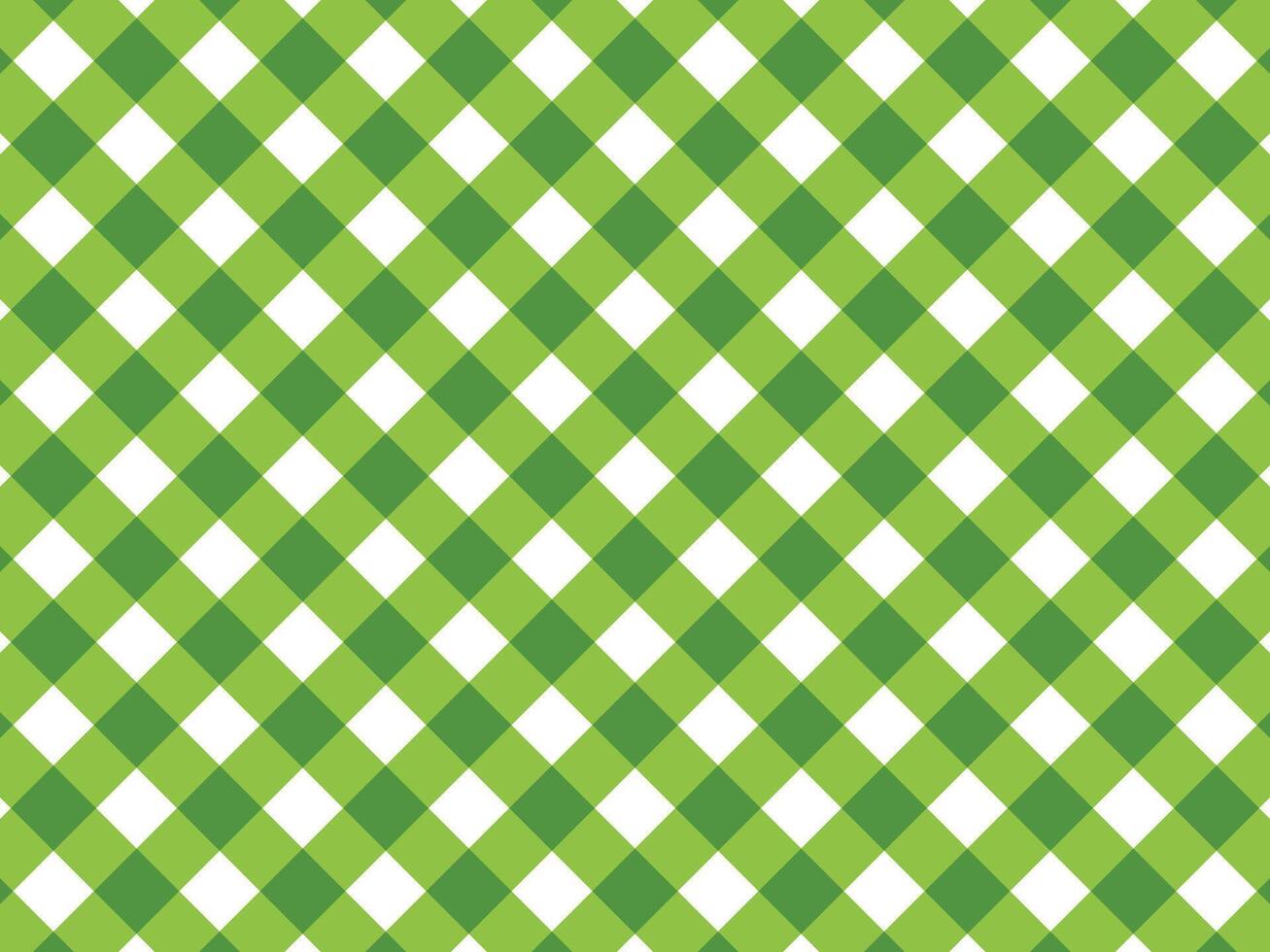 Green and white checkered background. Seamless pattern. vector