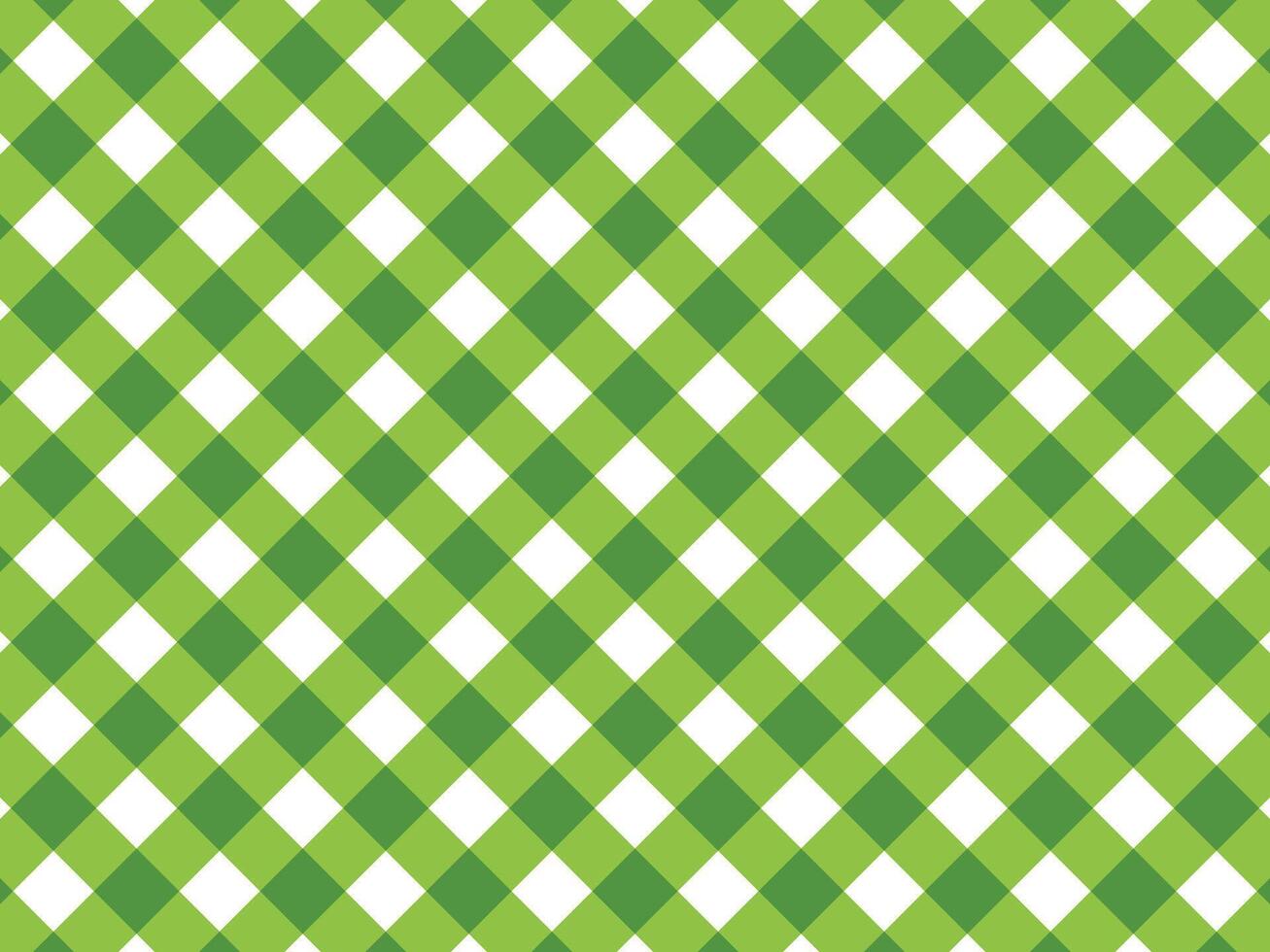 Green and white checkered background. Seamless pattern. vector