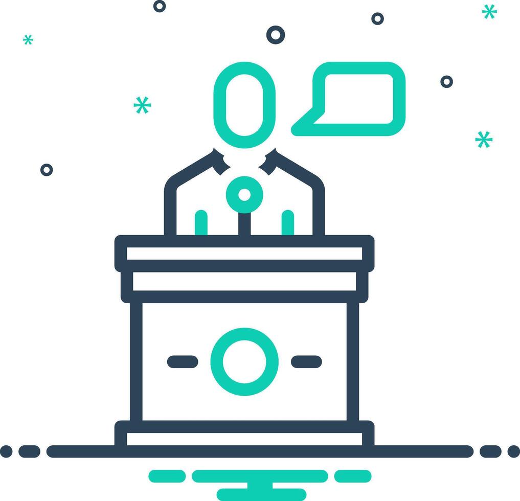Vector mix icon for defendant