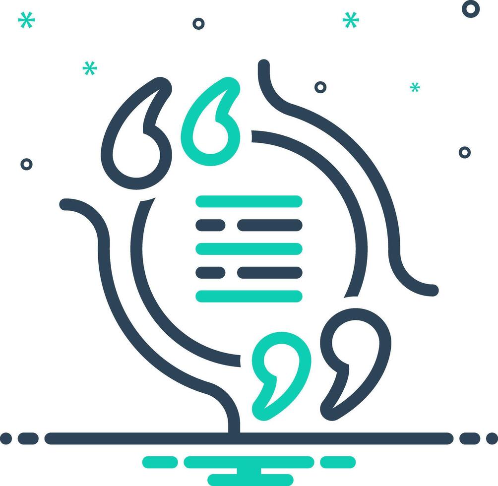 Vector mix icon for quotations