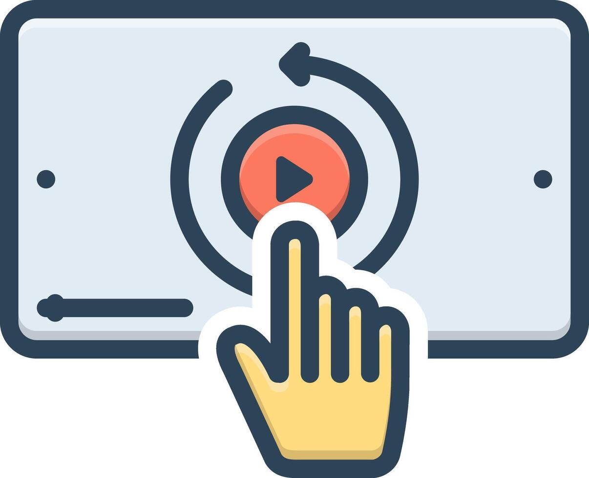 Vector black line icon for begins