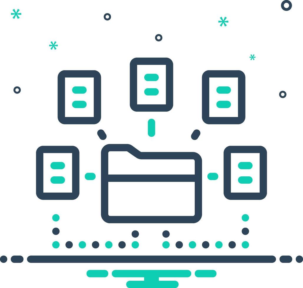 Vector mix icon for archived