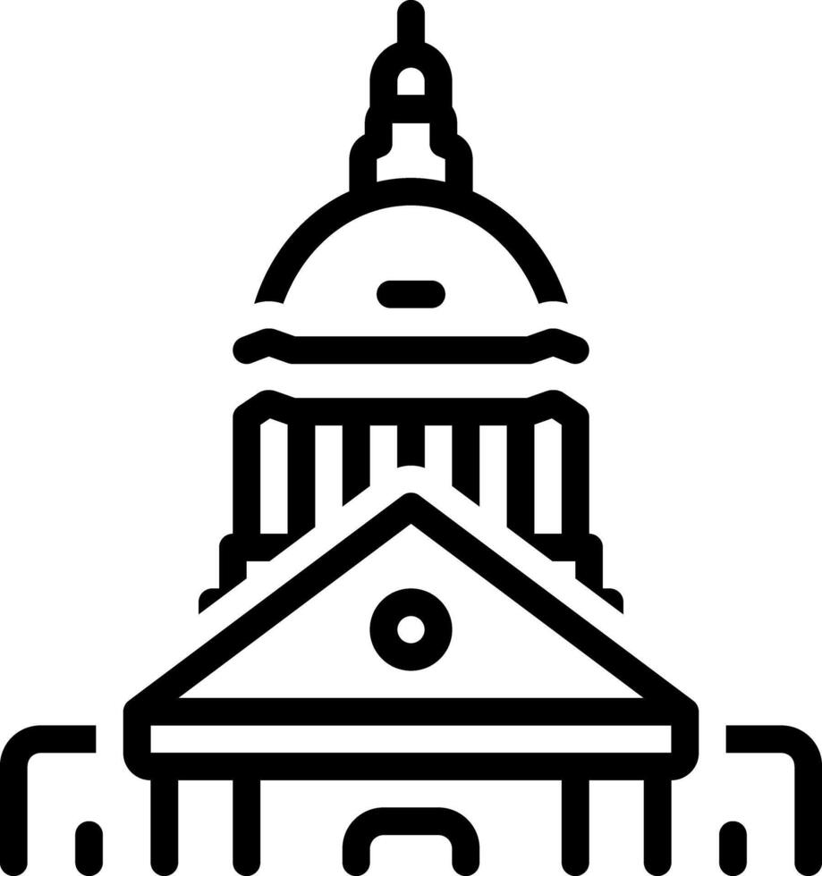 Vector black line icon for manitoba