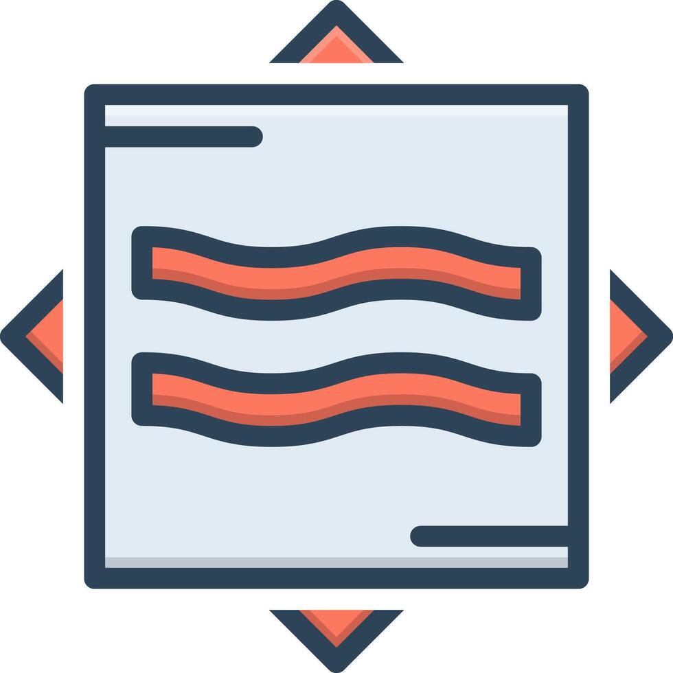 Vector black line icon for approximately
