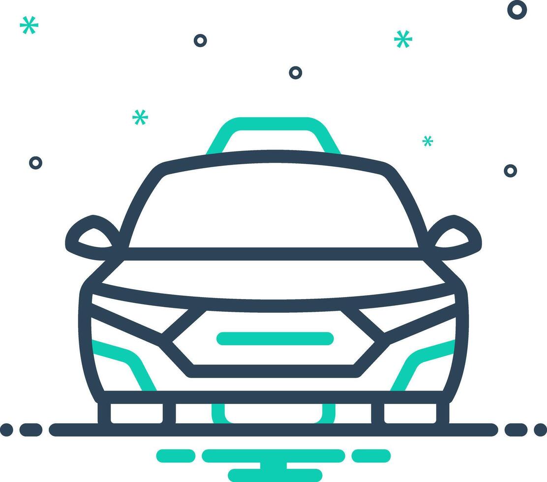 Vector mix icon for cab