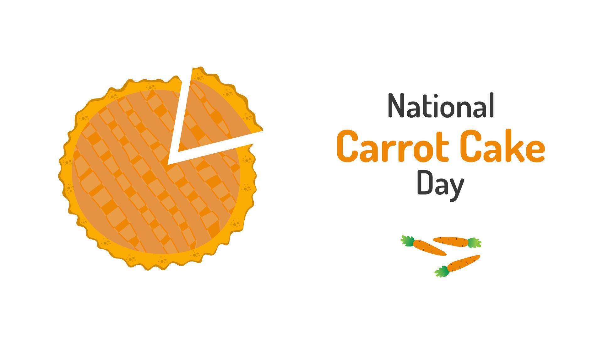 National celebration of Carrot Cake Day. Carrot cake. 39607598 Vector