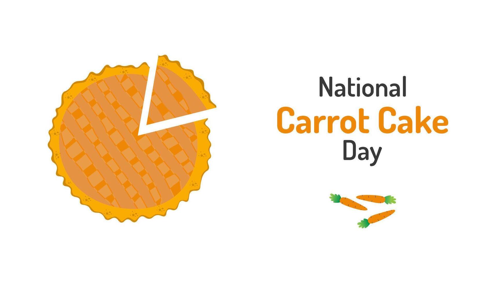 nacional celebracion de Zanahoria pastel día. Zanahoria pastel. vector