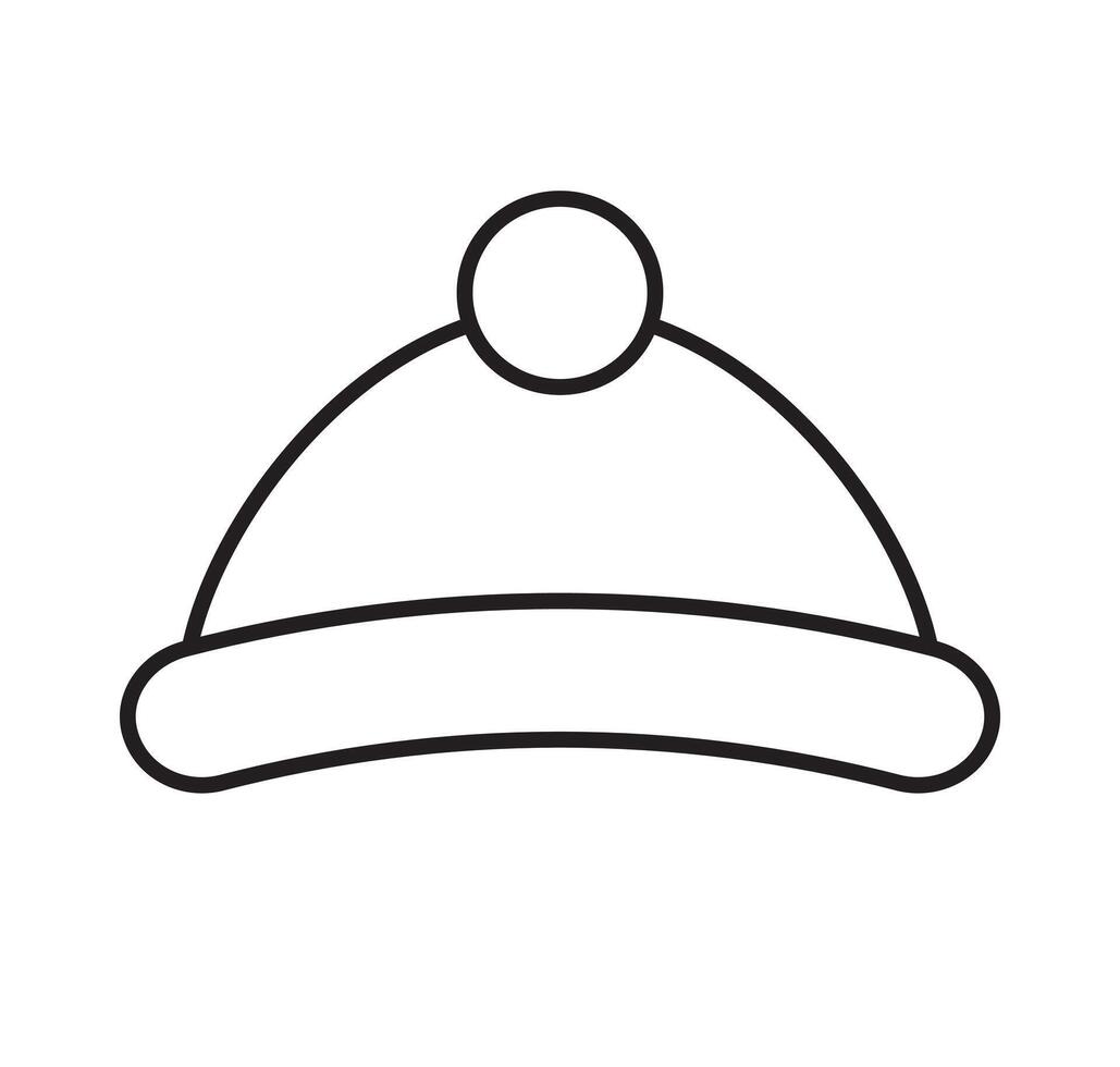 Vector flat cartoon winter hat