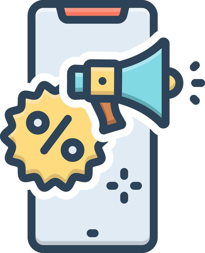 Vector black line icon for promo