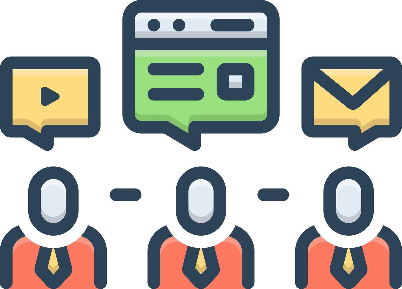 Vector black line icon for syndication