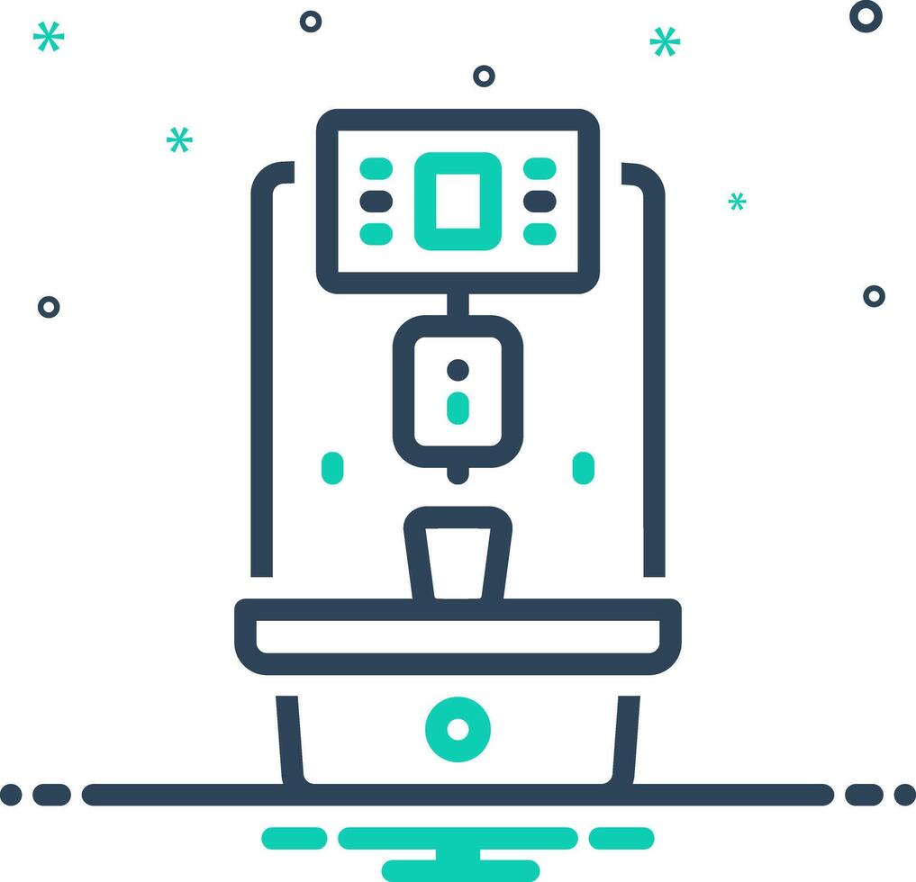 Vector mix icon for machine