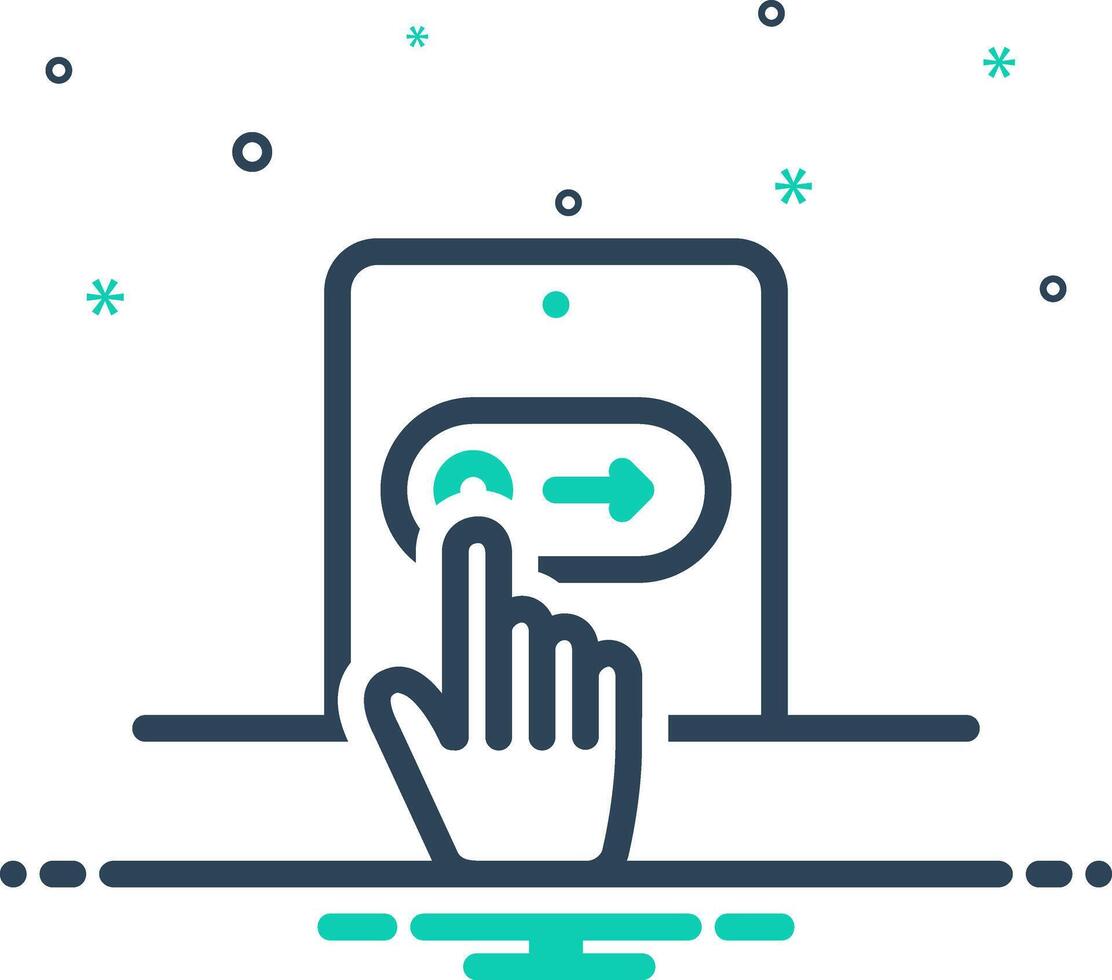 Vector mix icon for allows