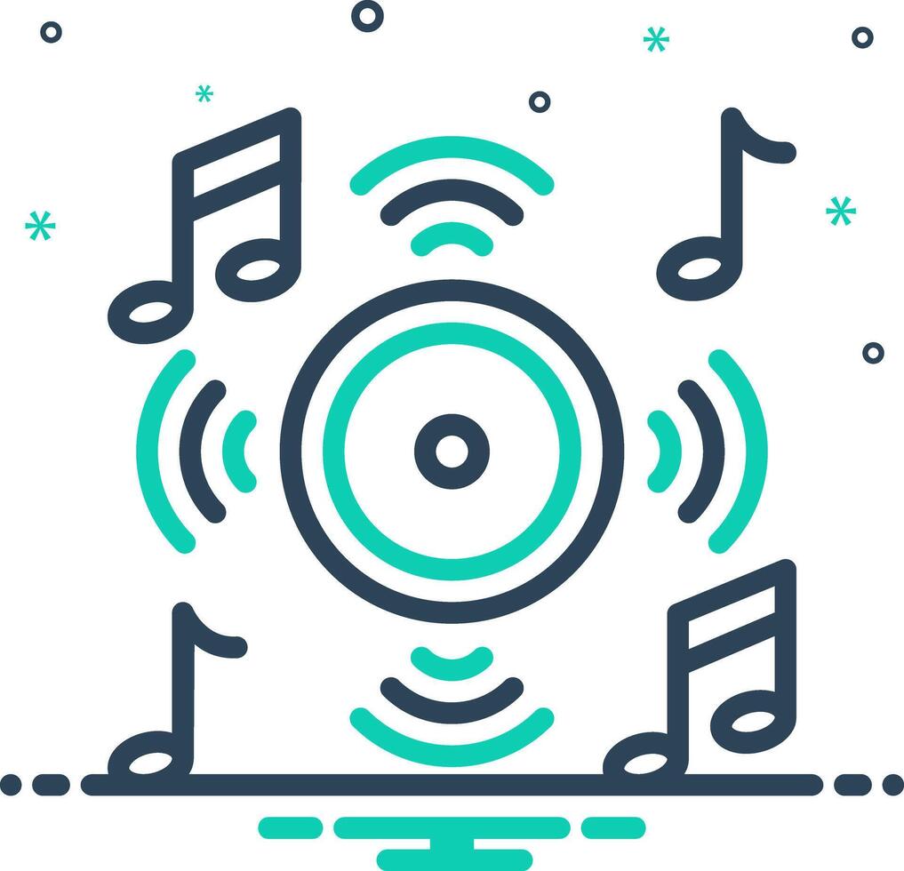 Vector mix icon for tunes