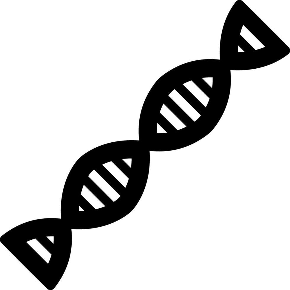 Vector black line icon for gene