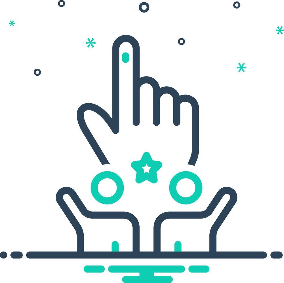 Vector mix icon for voters