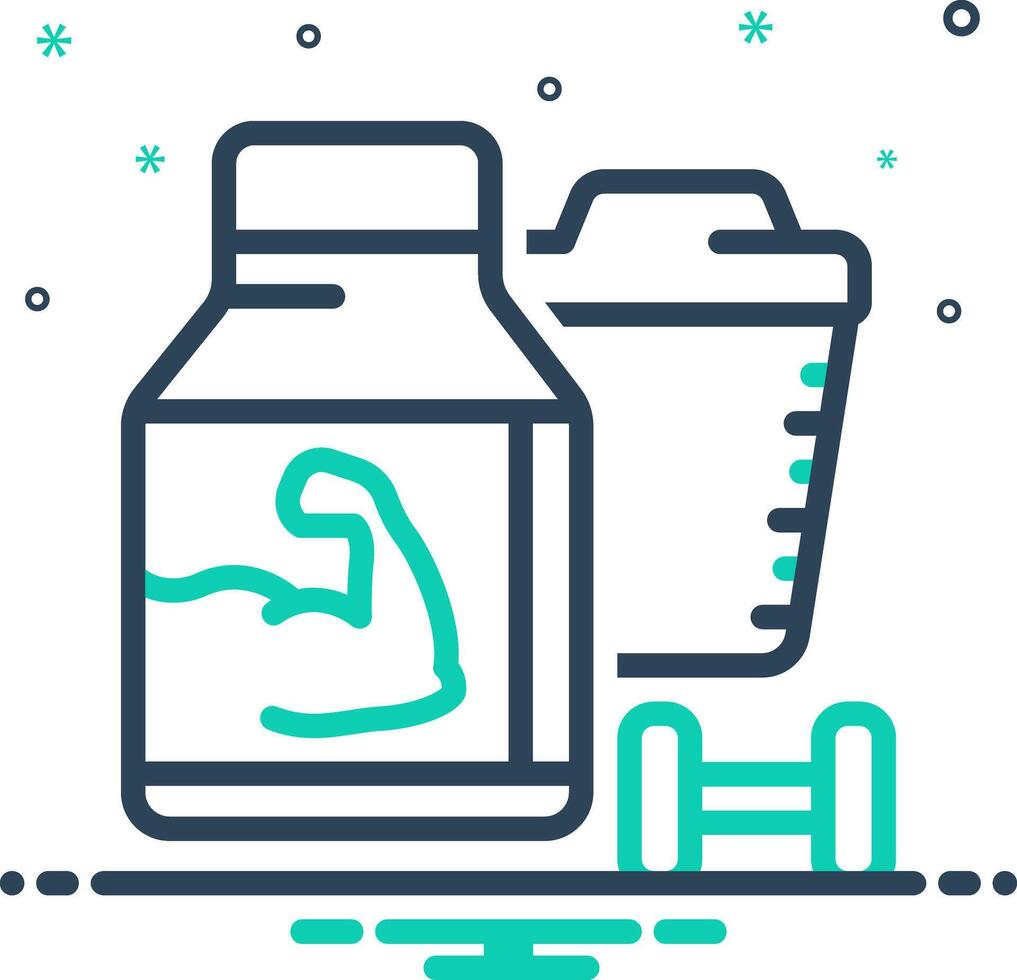 Vector mix icon for protein