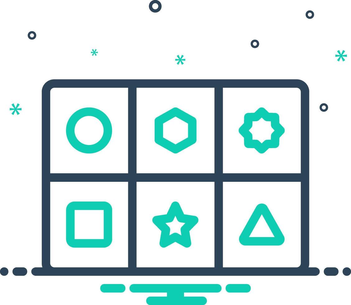Vector mix icon for categories