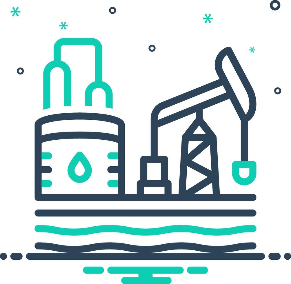 Vector mix icon for petroleum