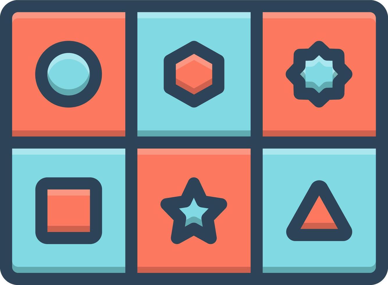 Vector black line icon for categories