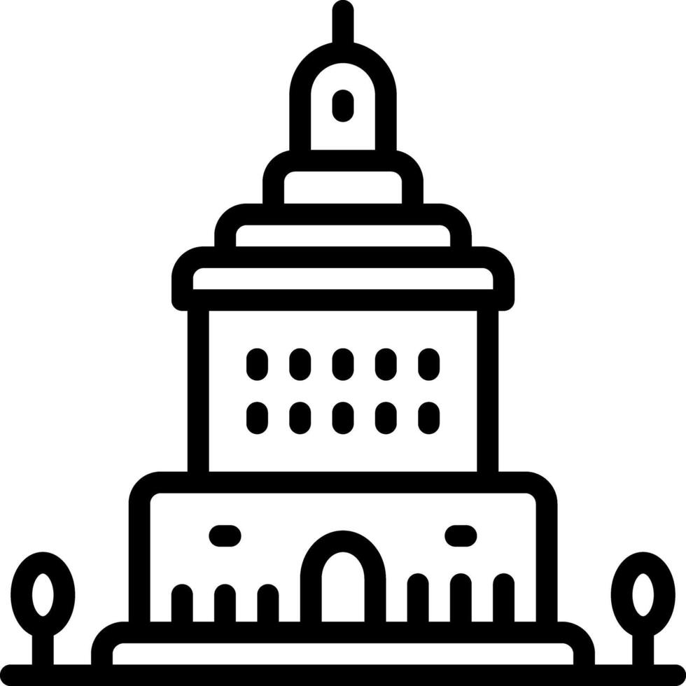 Vector black line icon for oakland