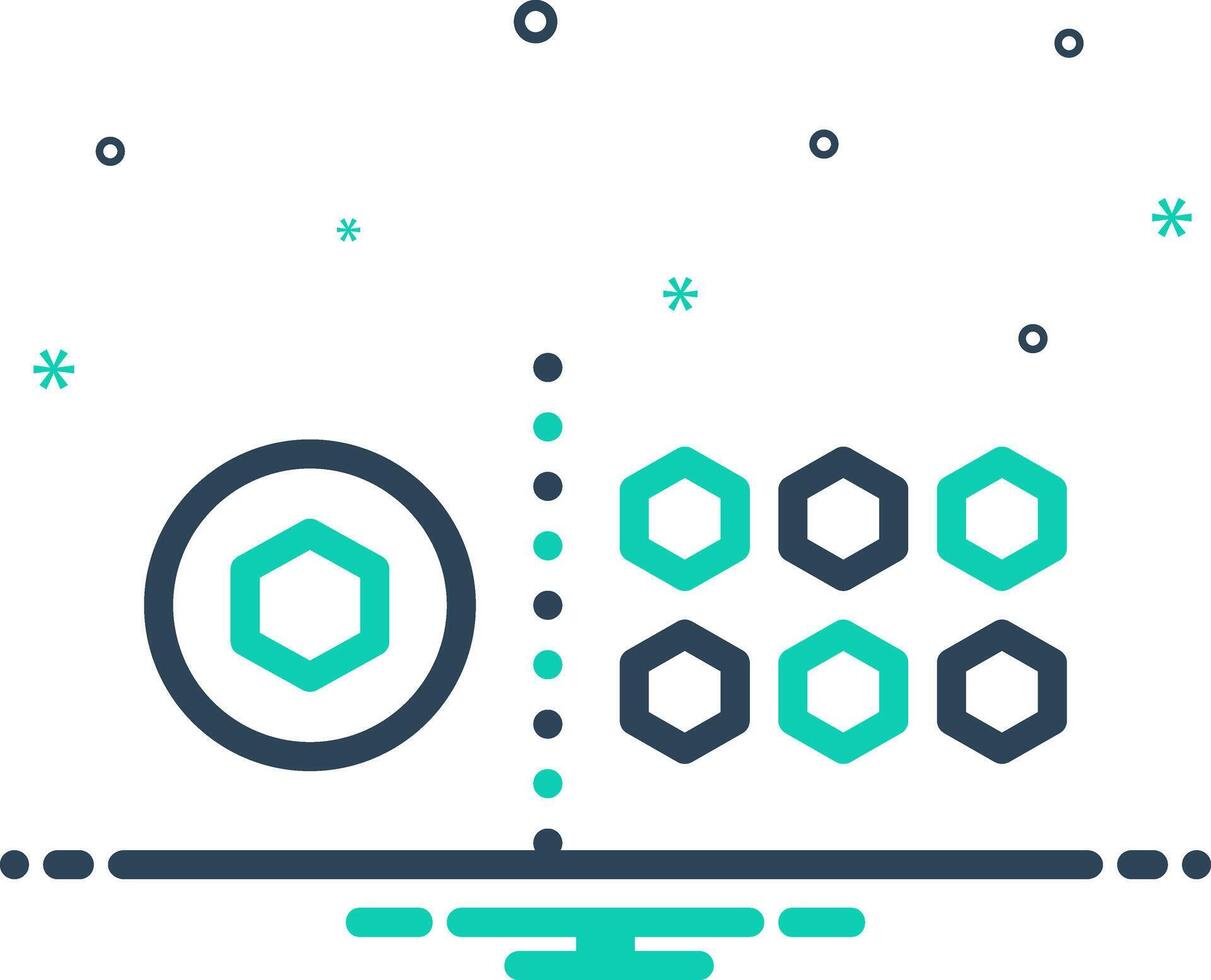 Vector mix icon for excluding