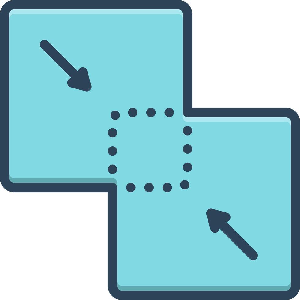 Vector black line icon for join