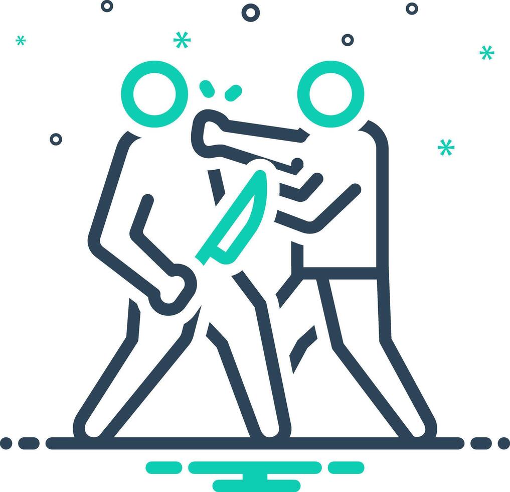 Vector mix icon for defense