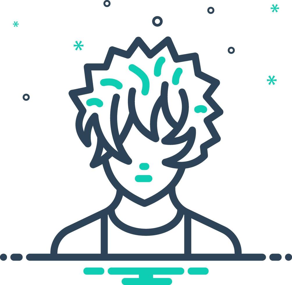 Vector mix icon for anime