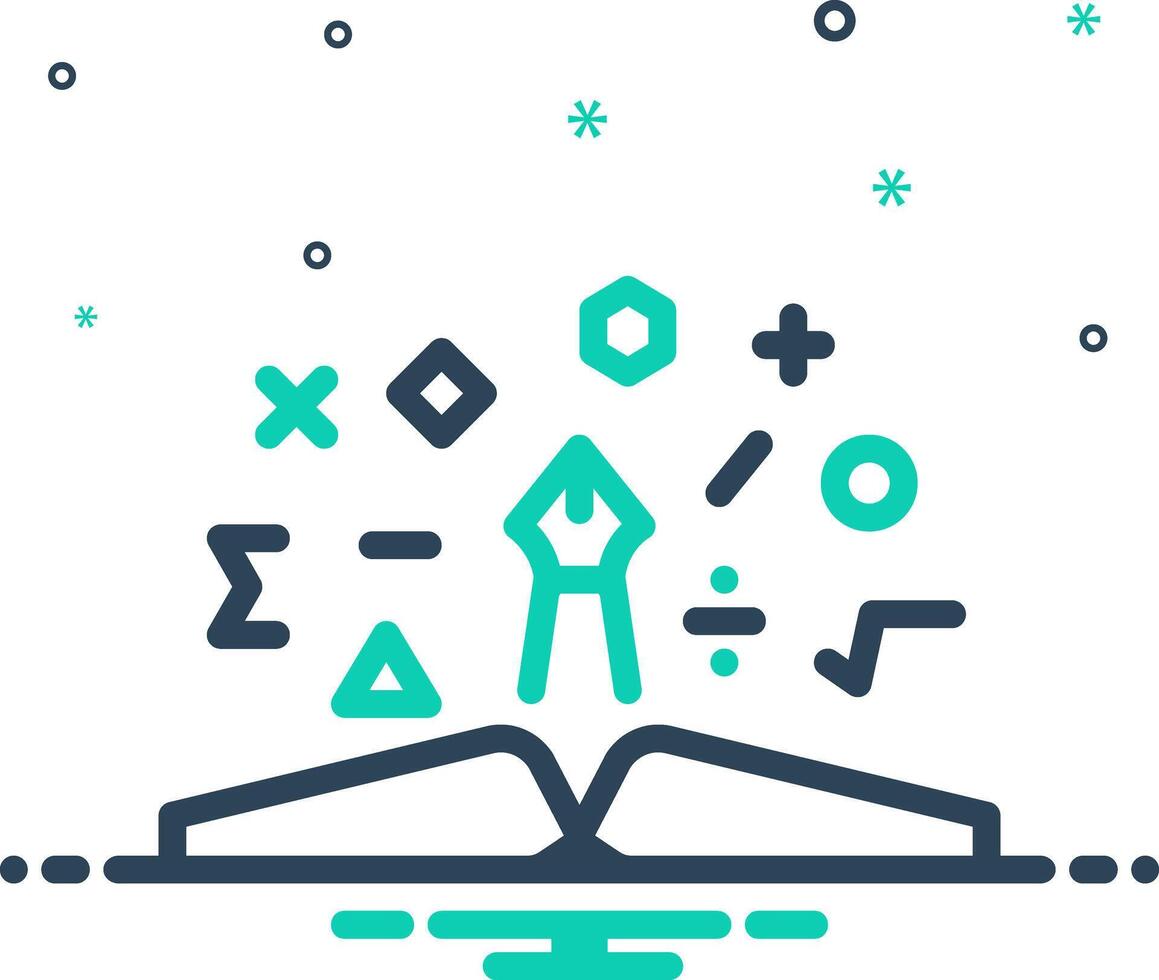 Vector mix icon for mathematical