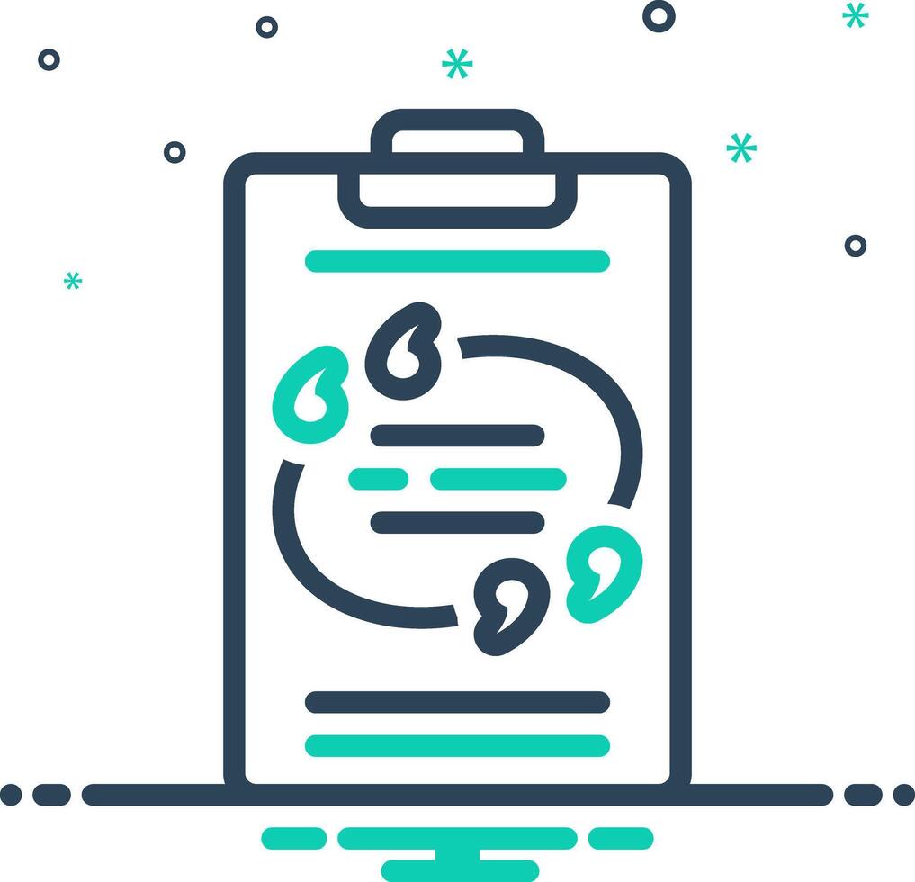 Vector mix icon for phrases