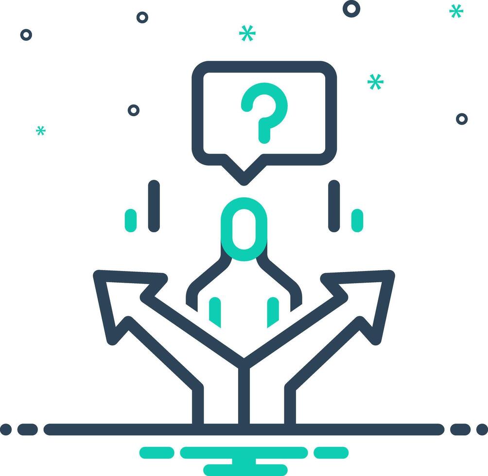 Vector mix icon for decisions