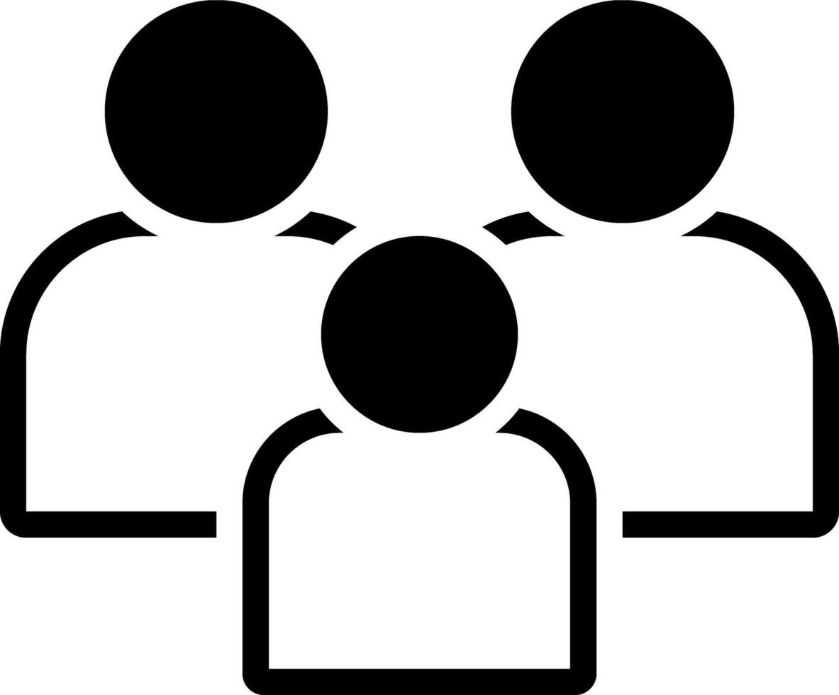 Vector black line icon for family