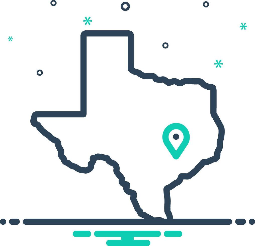 Vector mix icon for houston